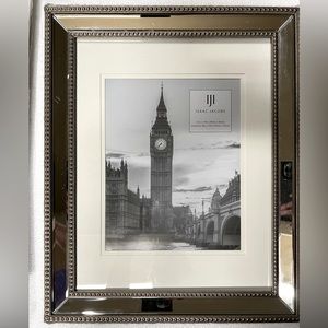 Isaac Jacobs 11x14 (8x10 Mat) Champagne Mirror Bead Picture Frame